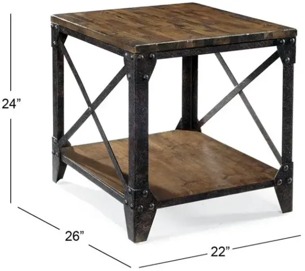 Magnussen Wood Rectangular End Table Pinebrook