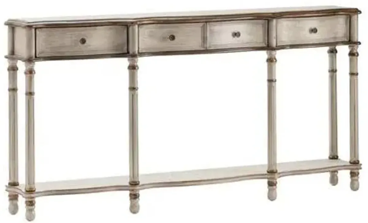 Crestview Victoria Brown Console Table