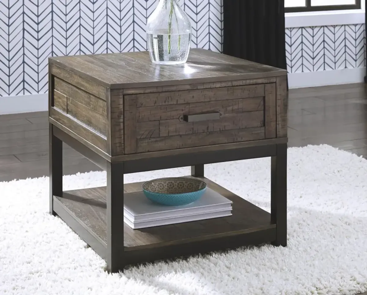 Ashley Johurst Grayish Brown End Table