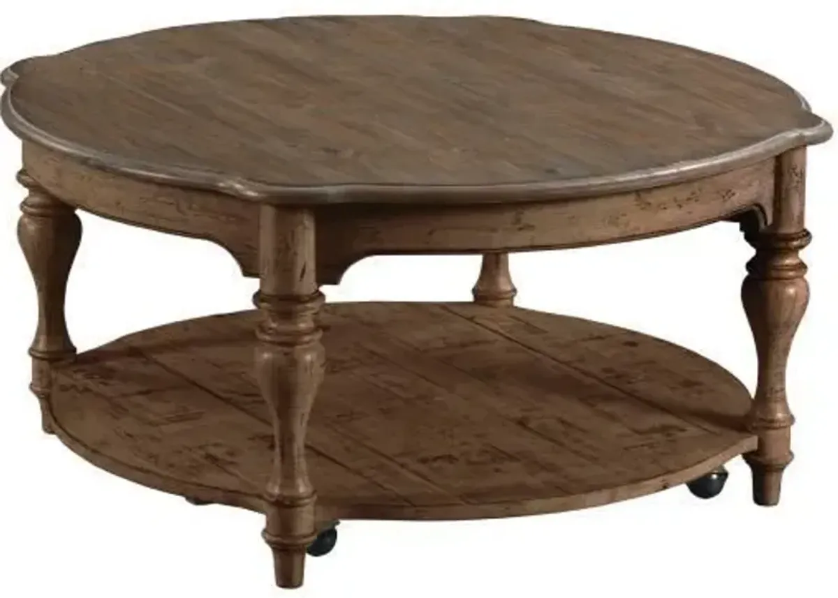 Kincaid Weatherford Heather Bolton Round Cocktail Table