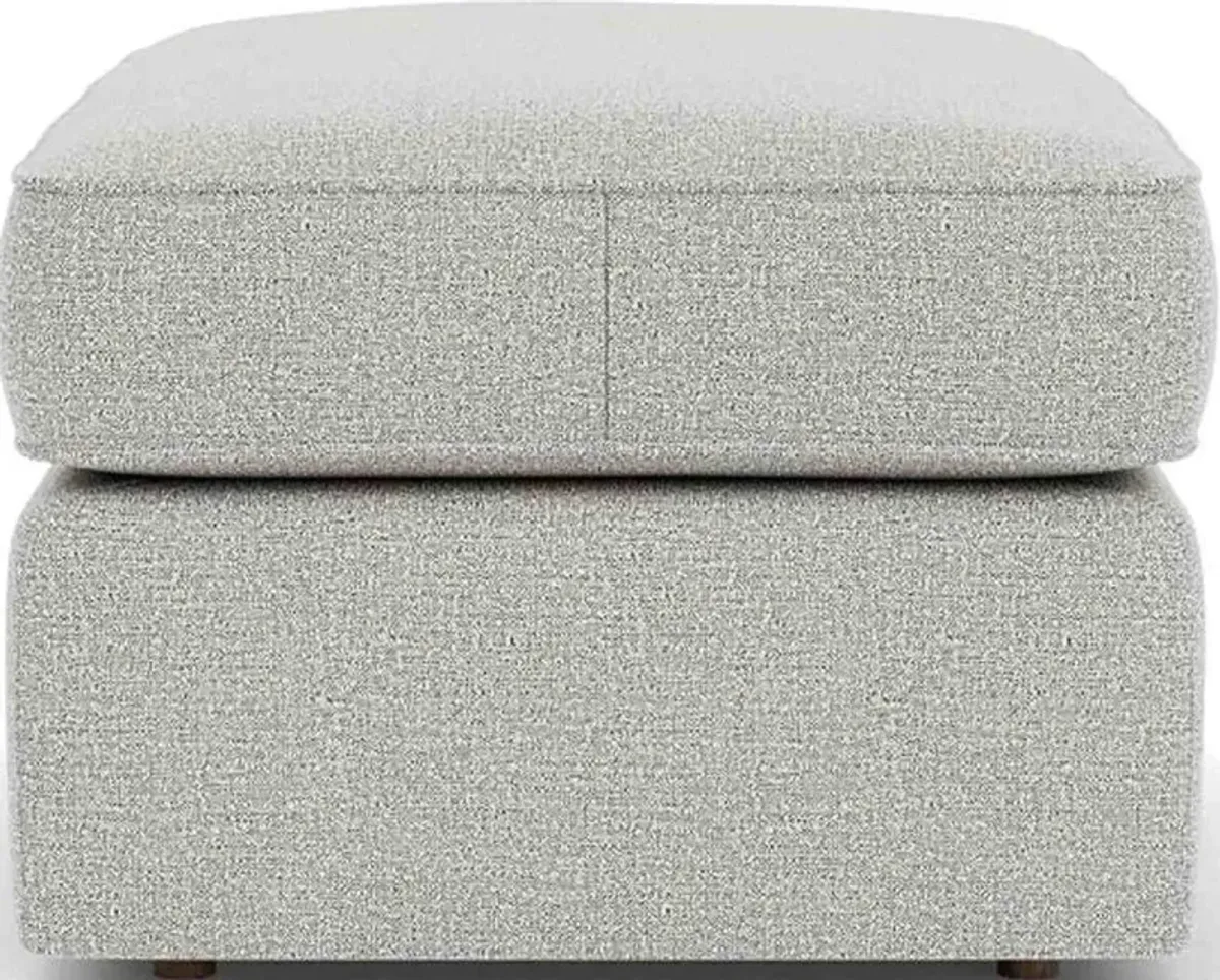 Flexsteel Vail Silver Glacier Ottoman