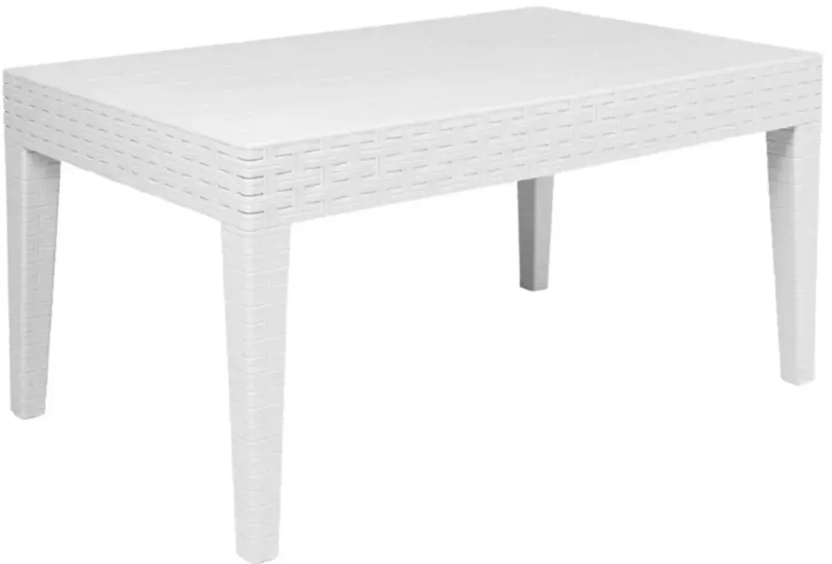 Rainbow Outdoor Alaska Coffee Table in White