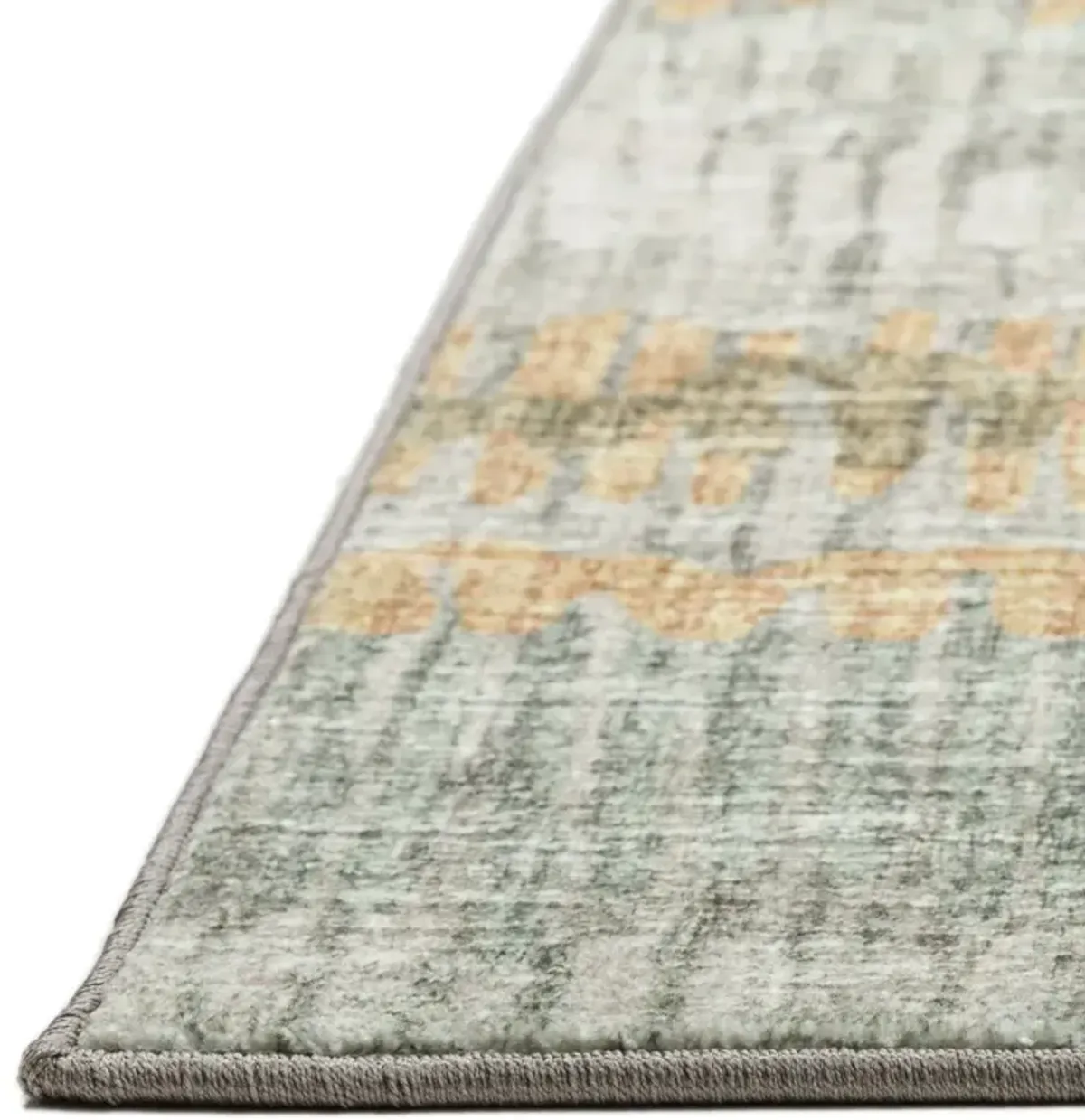 Dalyn Modern Striped 5'X8' Area Rug in Soft Green, Gold,& Ivory