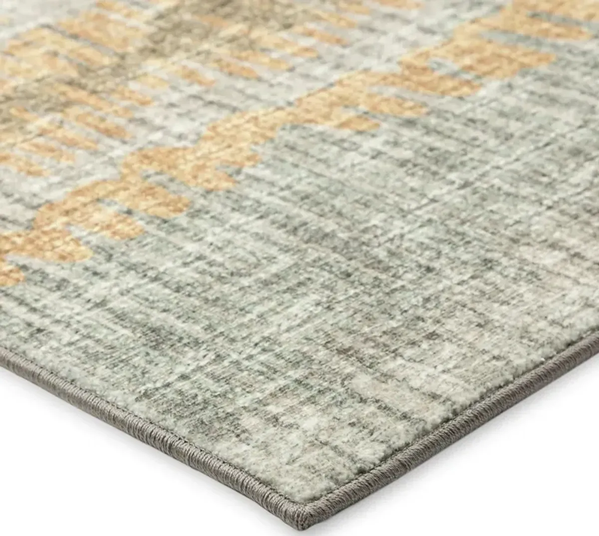 Dalyn Modern Striped 5'X8' Area Rug in Soft Green, Gold,& Ivory
