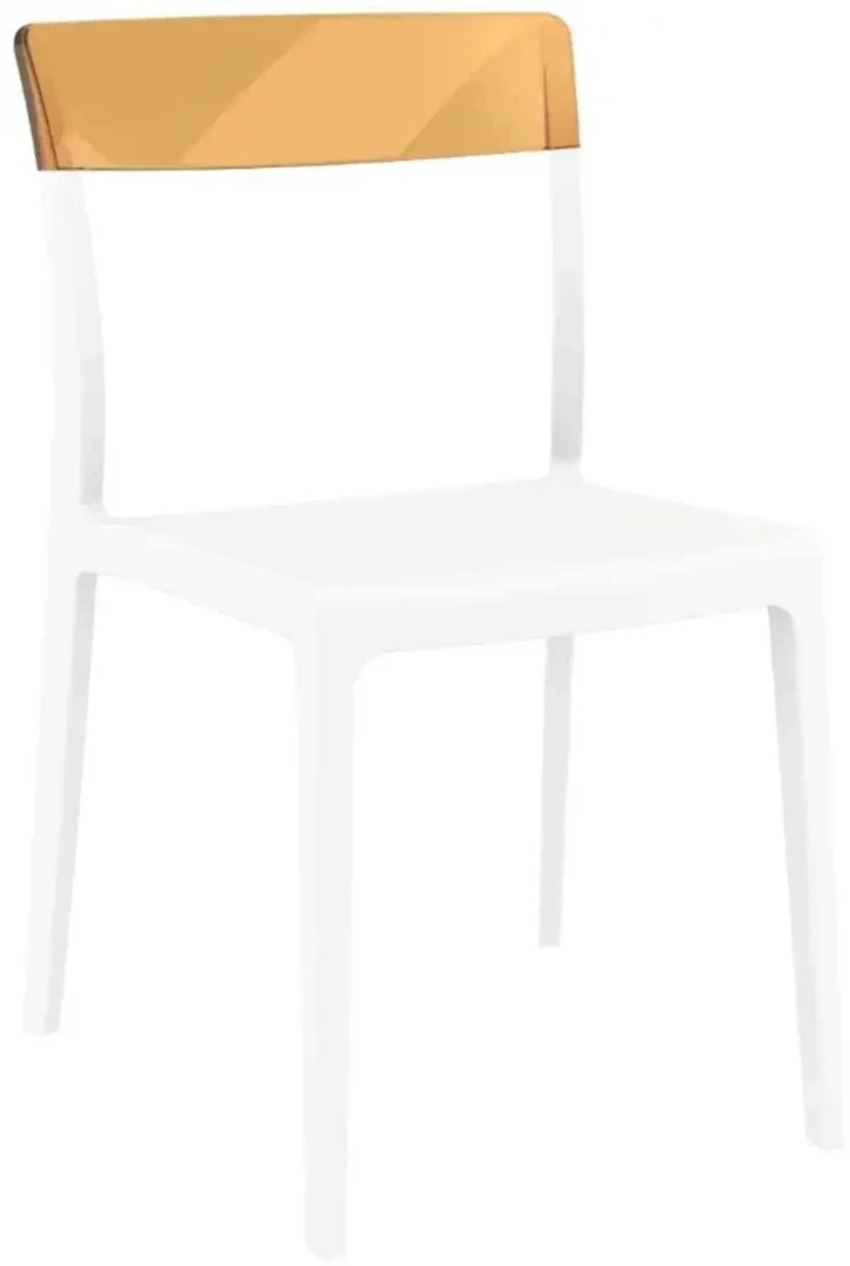 Compamia Flash Dining Chair White Transparent Amber