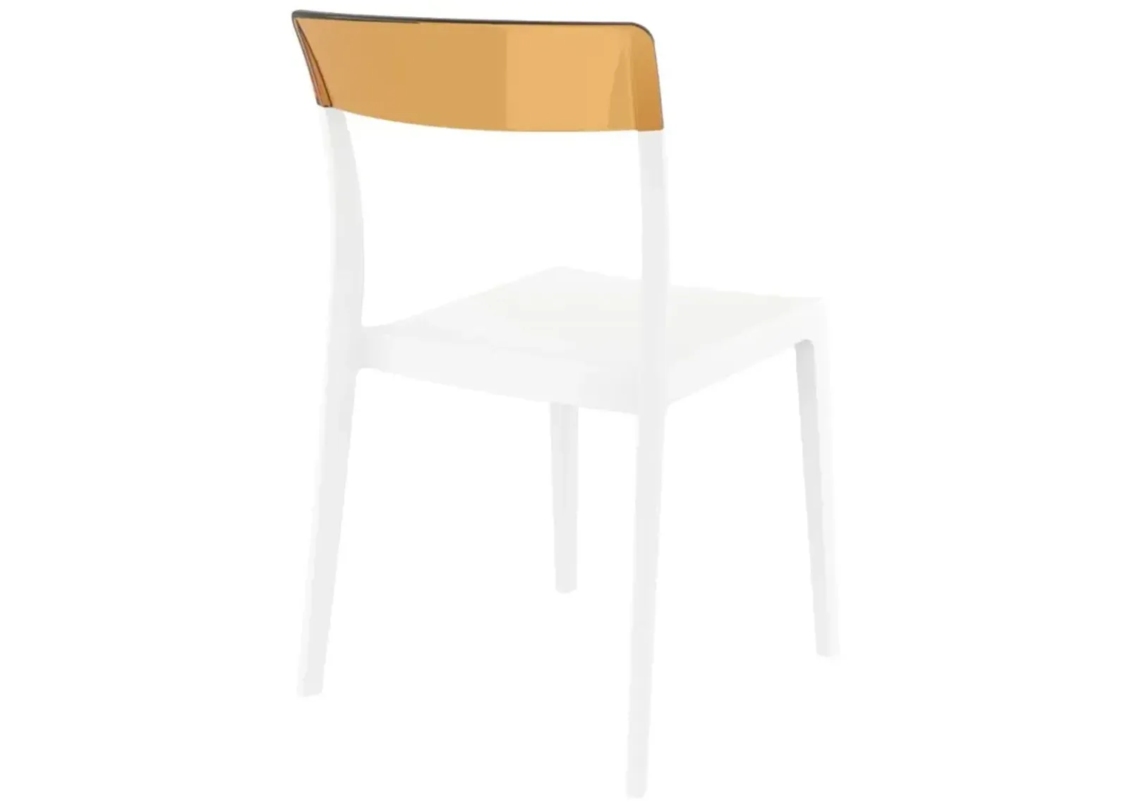 Compamia Flash Dining Chair White Transparent Amber