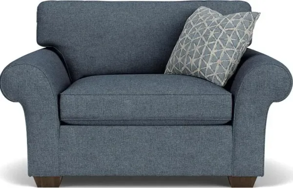 Flexsteel Vail Blue Dusk Oversized Chair & a Half