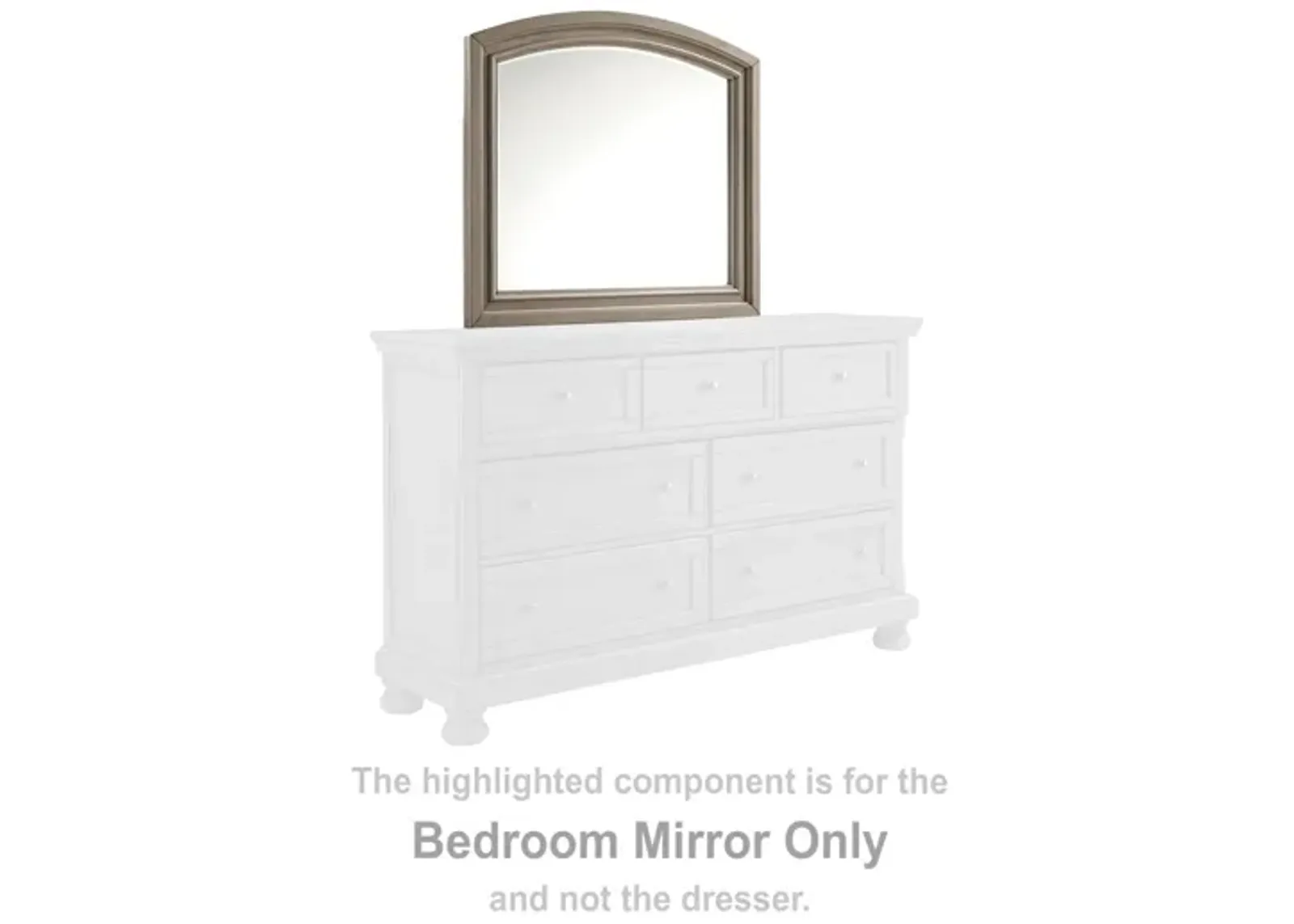 Ashley Lettner Bedroom Mirror Beveled Light Gray