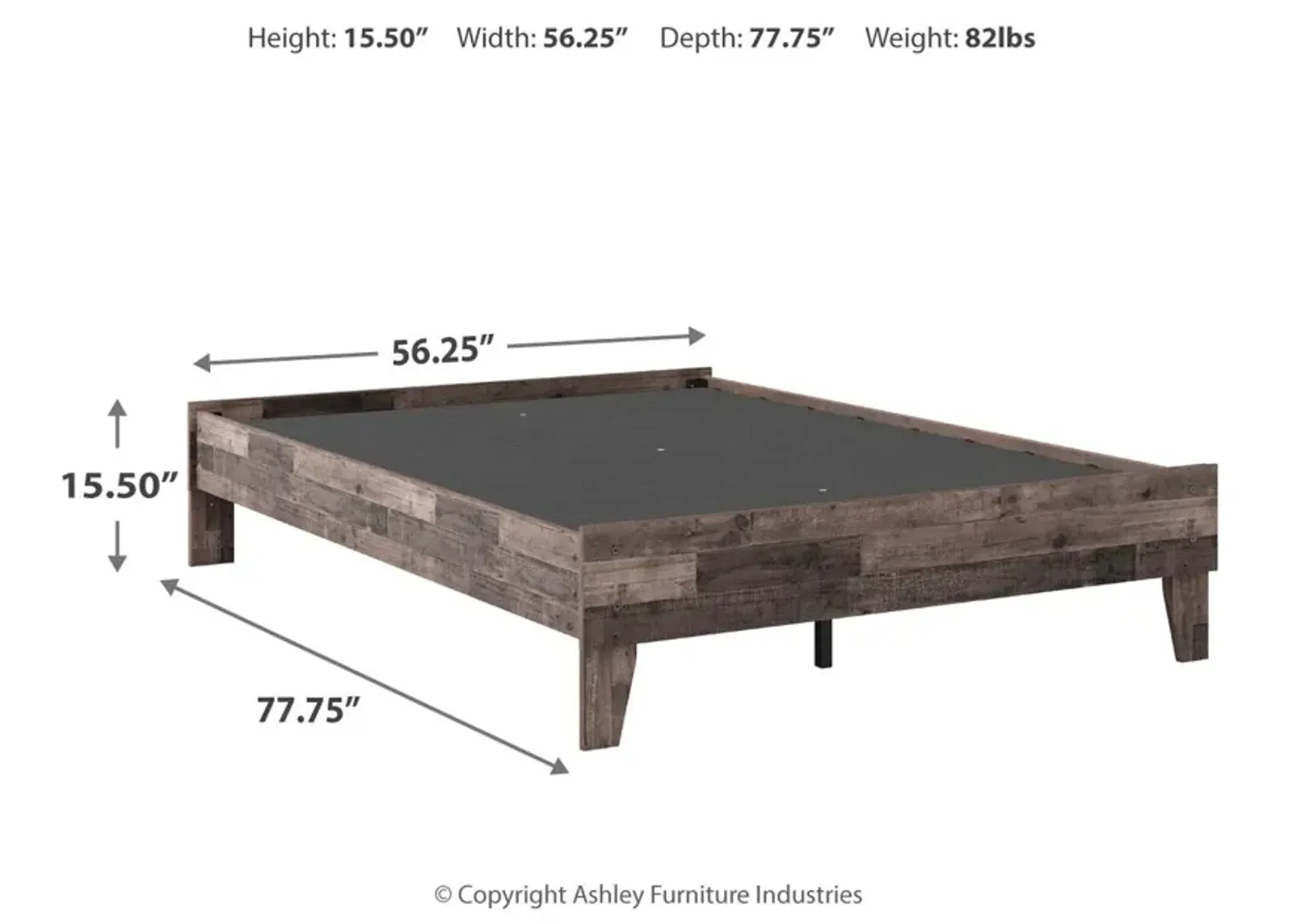 Ashley Neilsville Multi-Gray Full Platform Bed