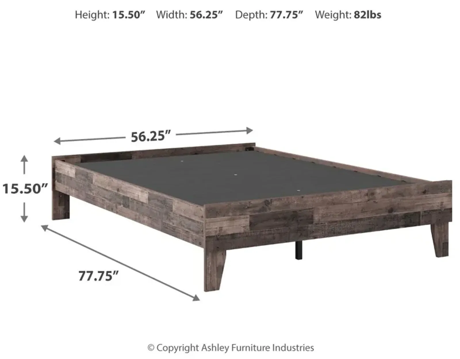 Ashley Neilsville Multi-Gray Full Platform Bed