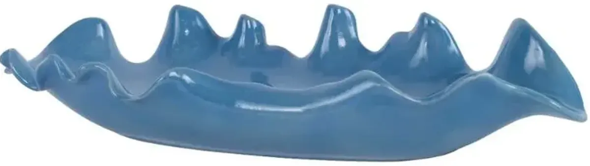 Uttermost Ruffled Feathers Blue Bowl