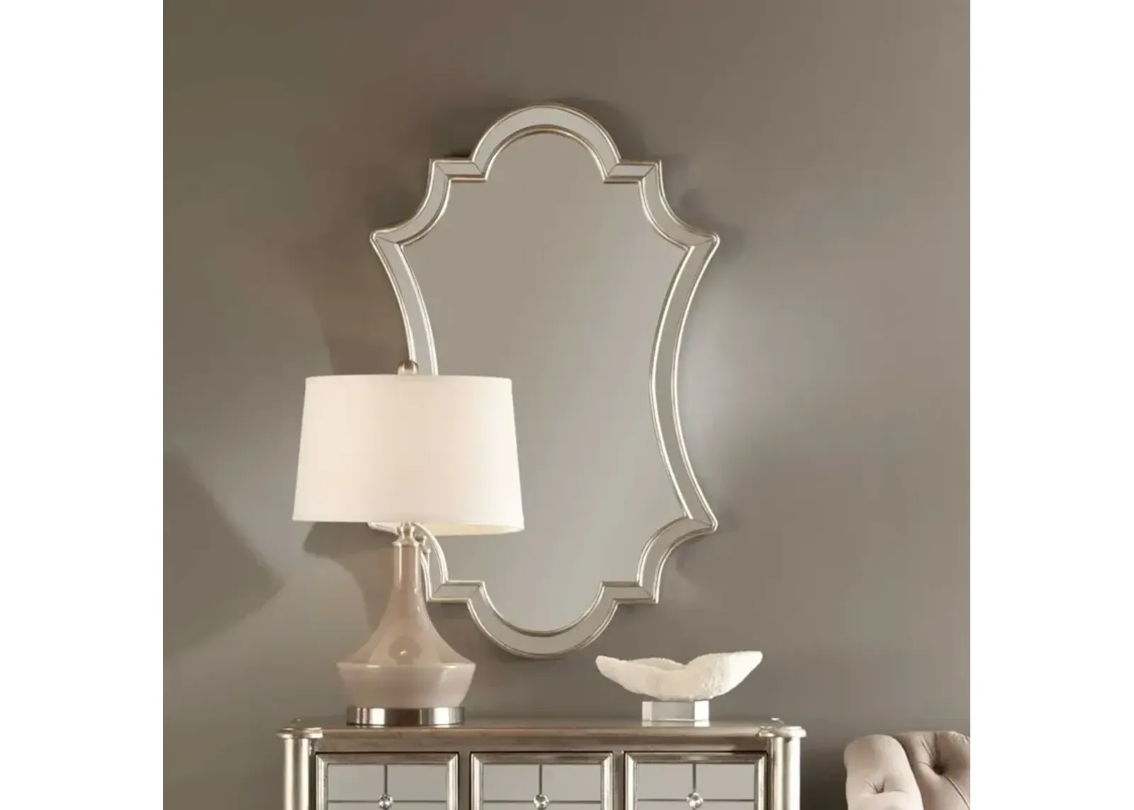 Uttermost Elara Antiqued Silver Wall Mirror