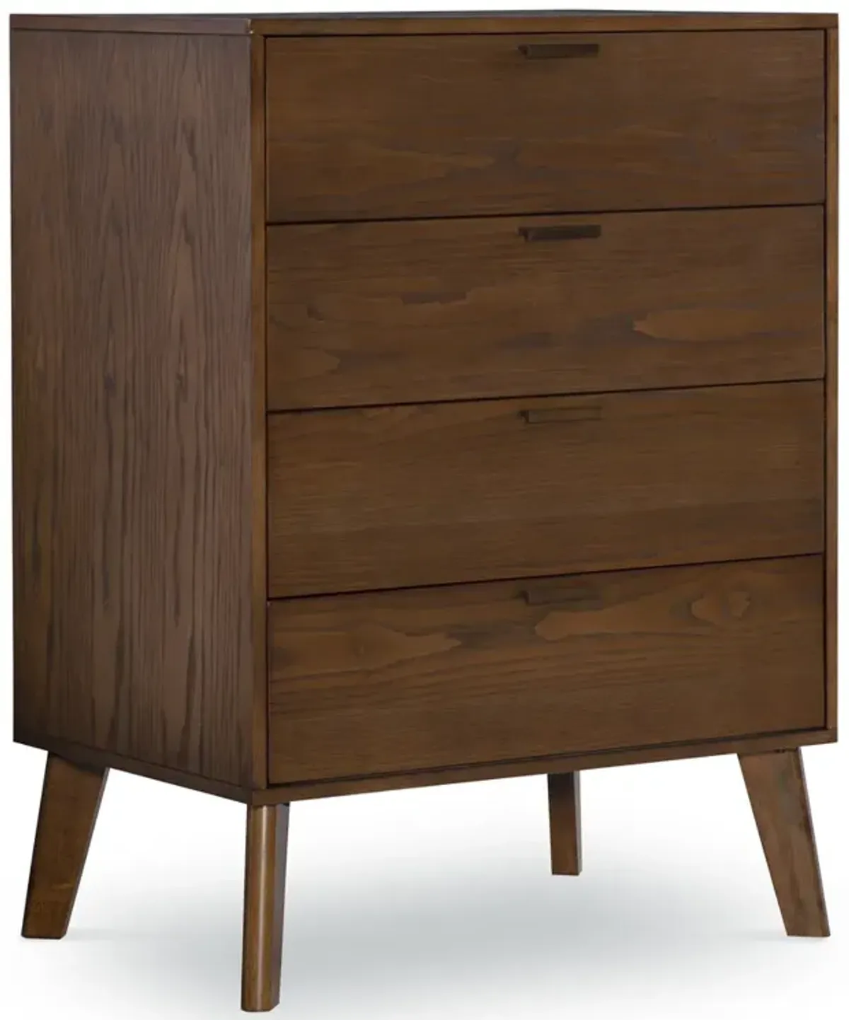 Linon Reid Medium Brown 4-Drawer Nightstand