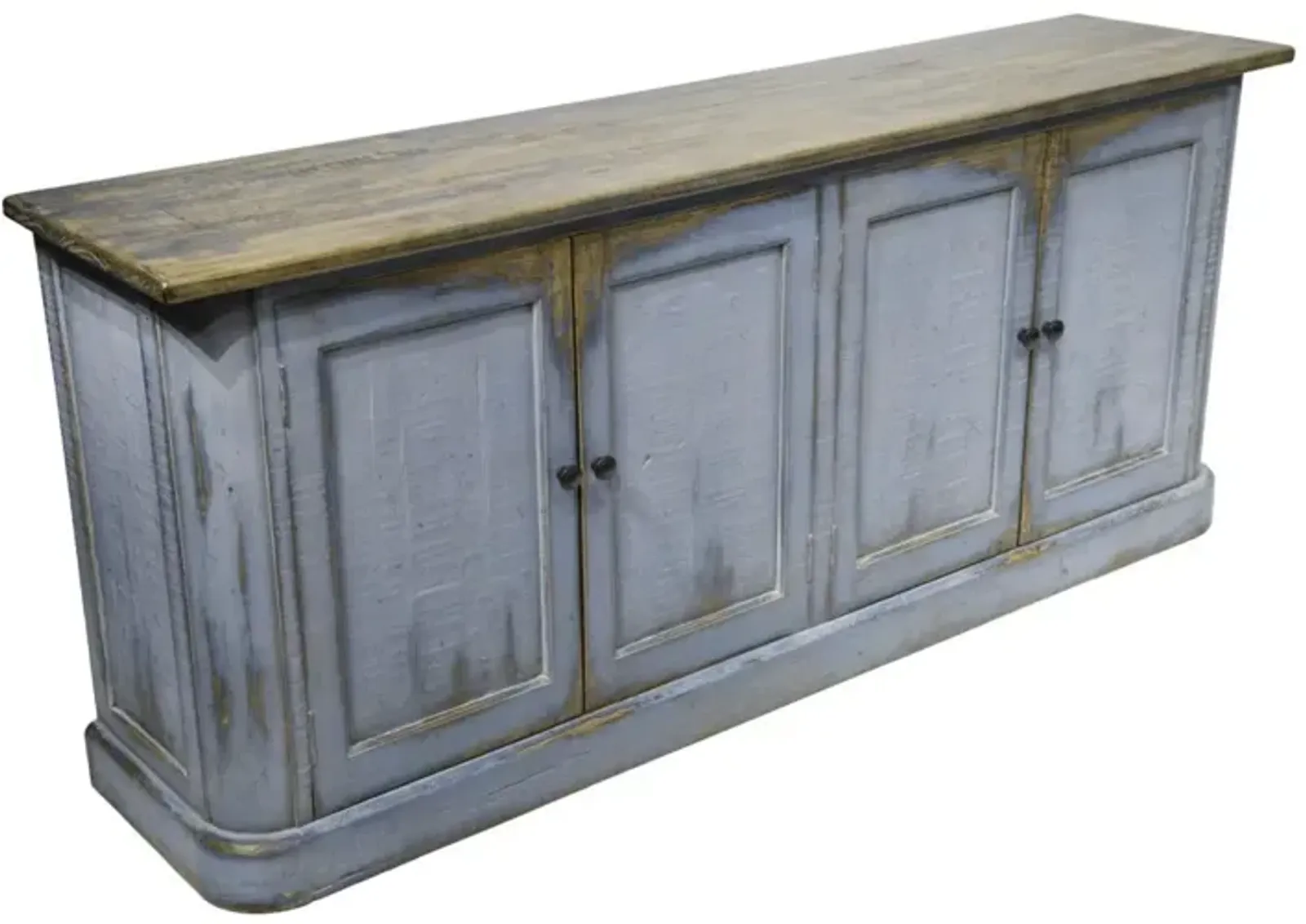 Nest Home Amelia Antique Blue Buffet with Distressed Light Blue Base