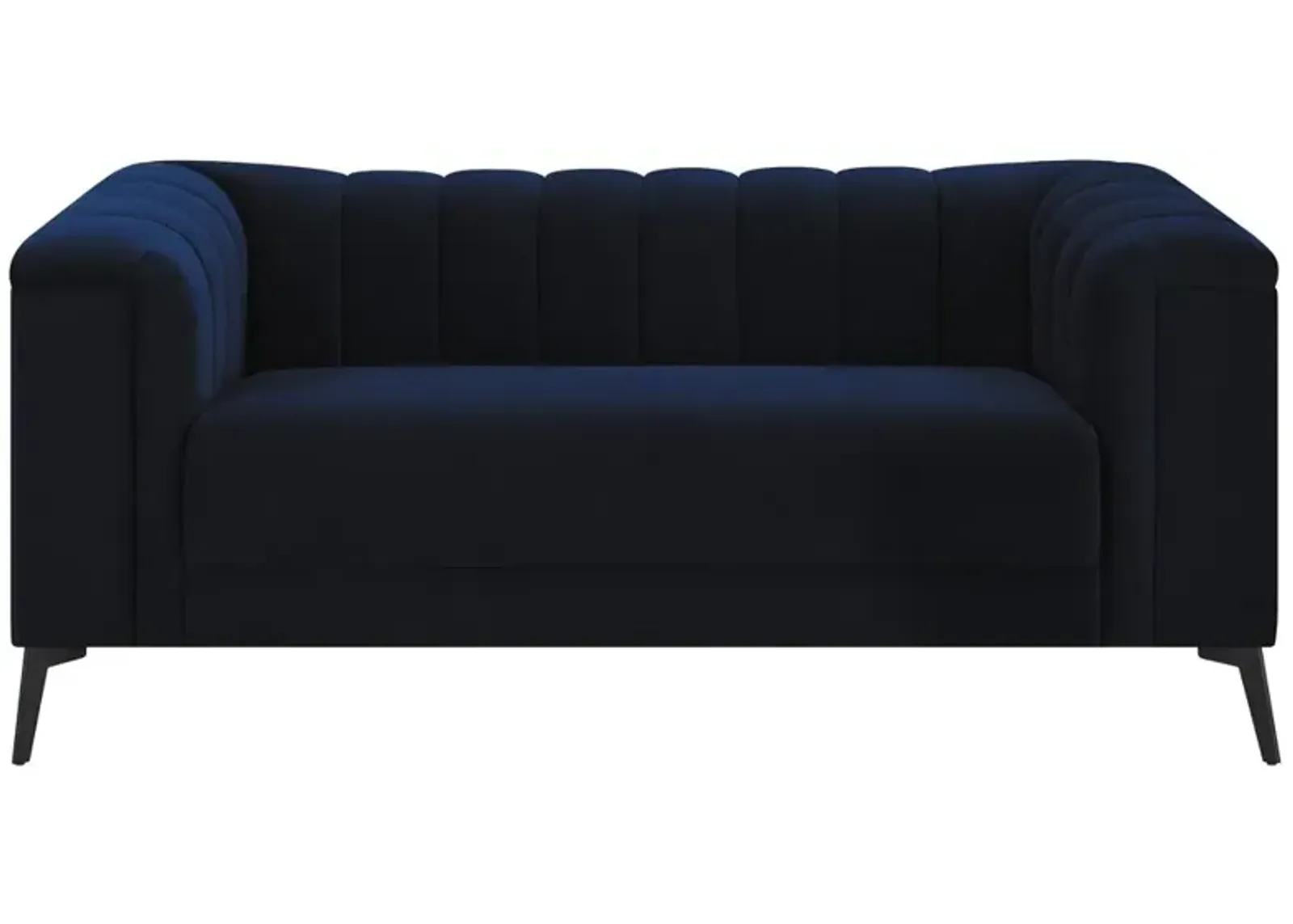 Coaster Chalet Upholstered Tuxedo Arm Tufted Loveseat Blue