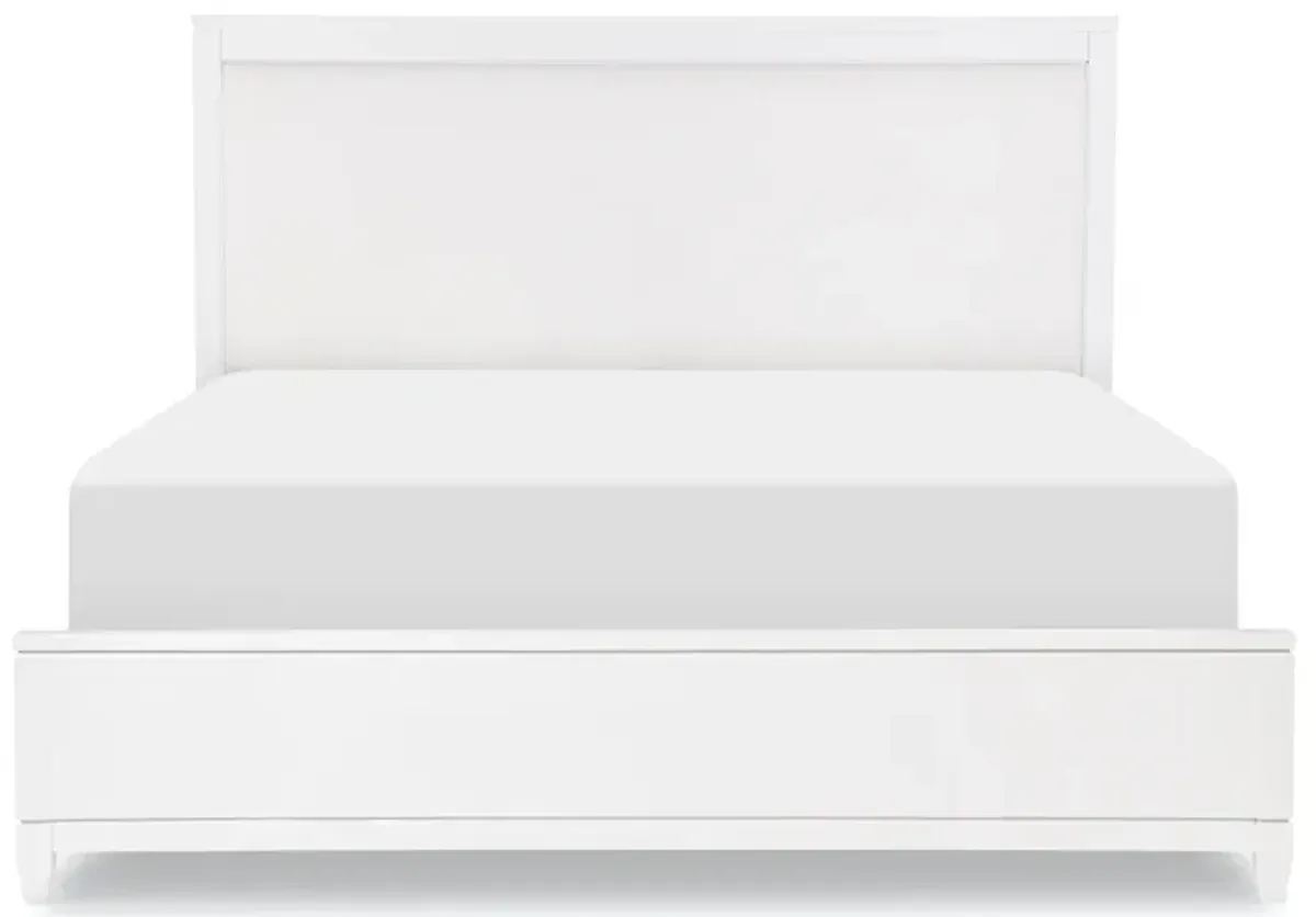 Legacy Classic Complete Upholstered Bed King White Finish Summerland White