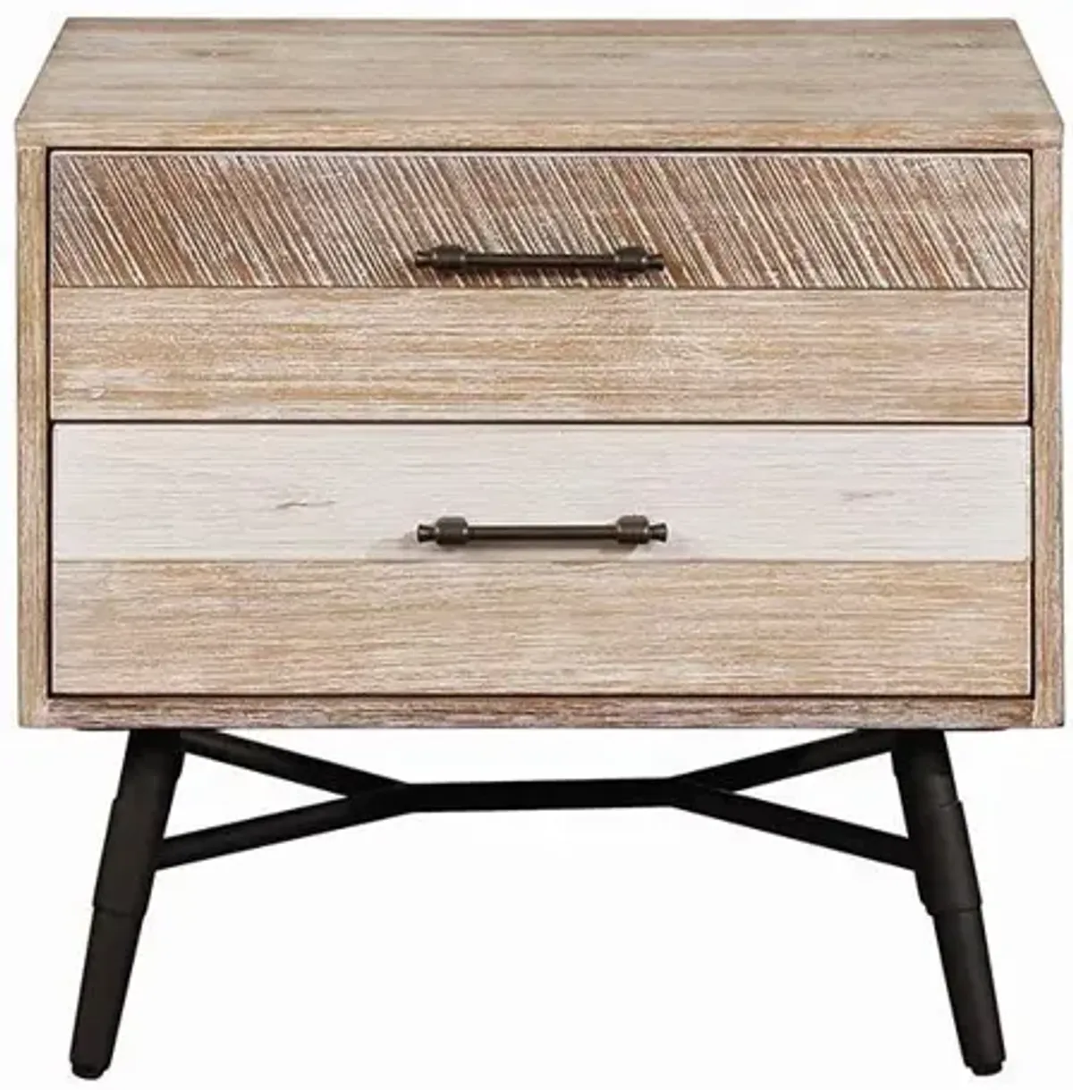 Coaster Marlow 2-Drawer Nightstand Rough Sawn Multi