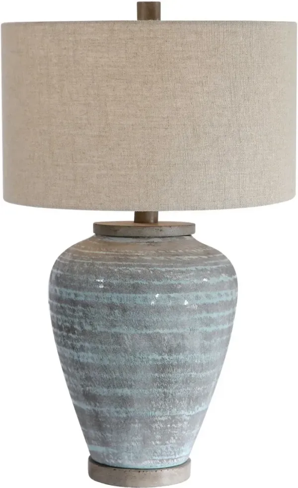 Uttermost Pelia Light Aqua Table Lamp