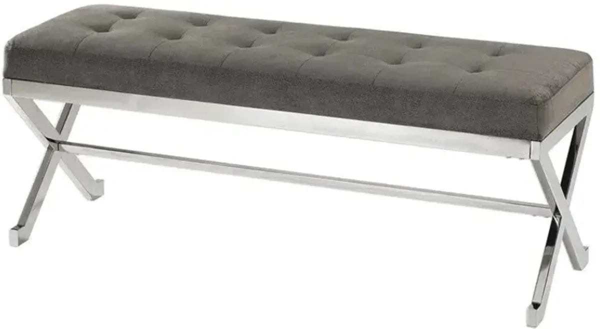 Uttermost Bijou Slate Gray Bench