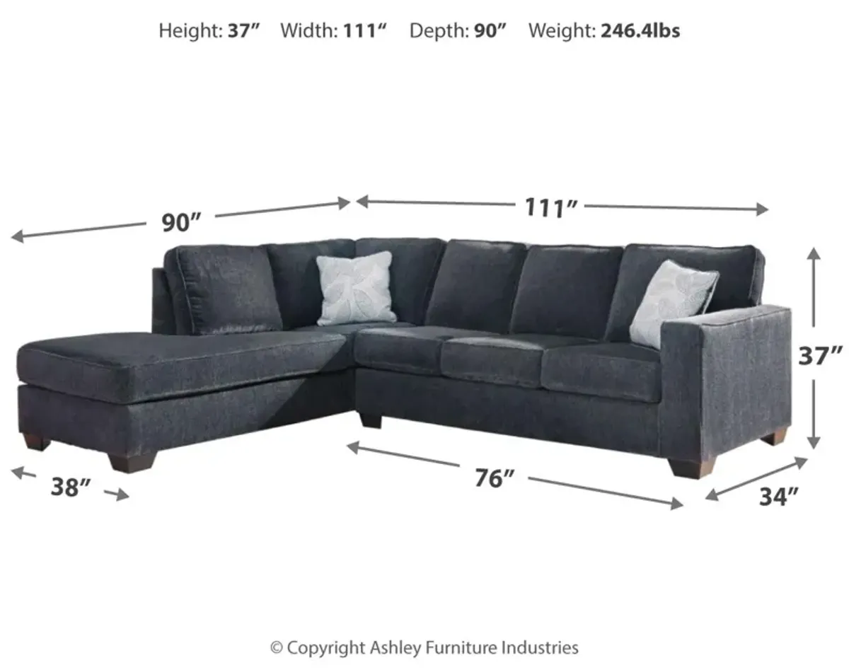 Ashley Altari 2-Piece Sectional with Chaise Left-Arm Facing Slate