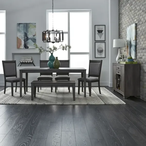 Liberty Furniture 6-Piece Copper Grove Greystone Rectangular Dining Table Set Tanners Creek