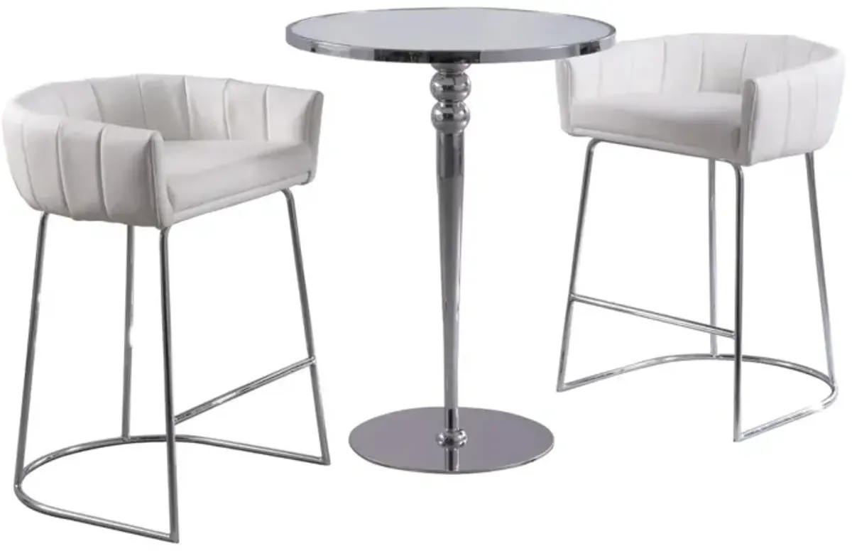 Chintaly Denise Contemporary Pub Set with Counter-Height Table & 2 Stools