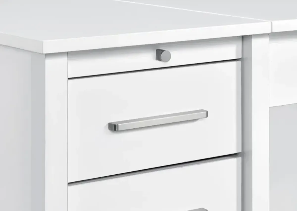 Coaster Dylan 60 Inch 4-Drawer Lift-Top Office Desk White High Gloss