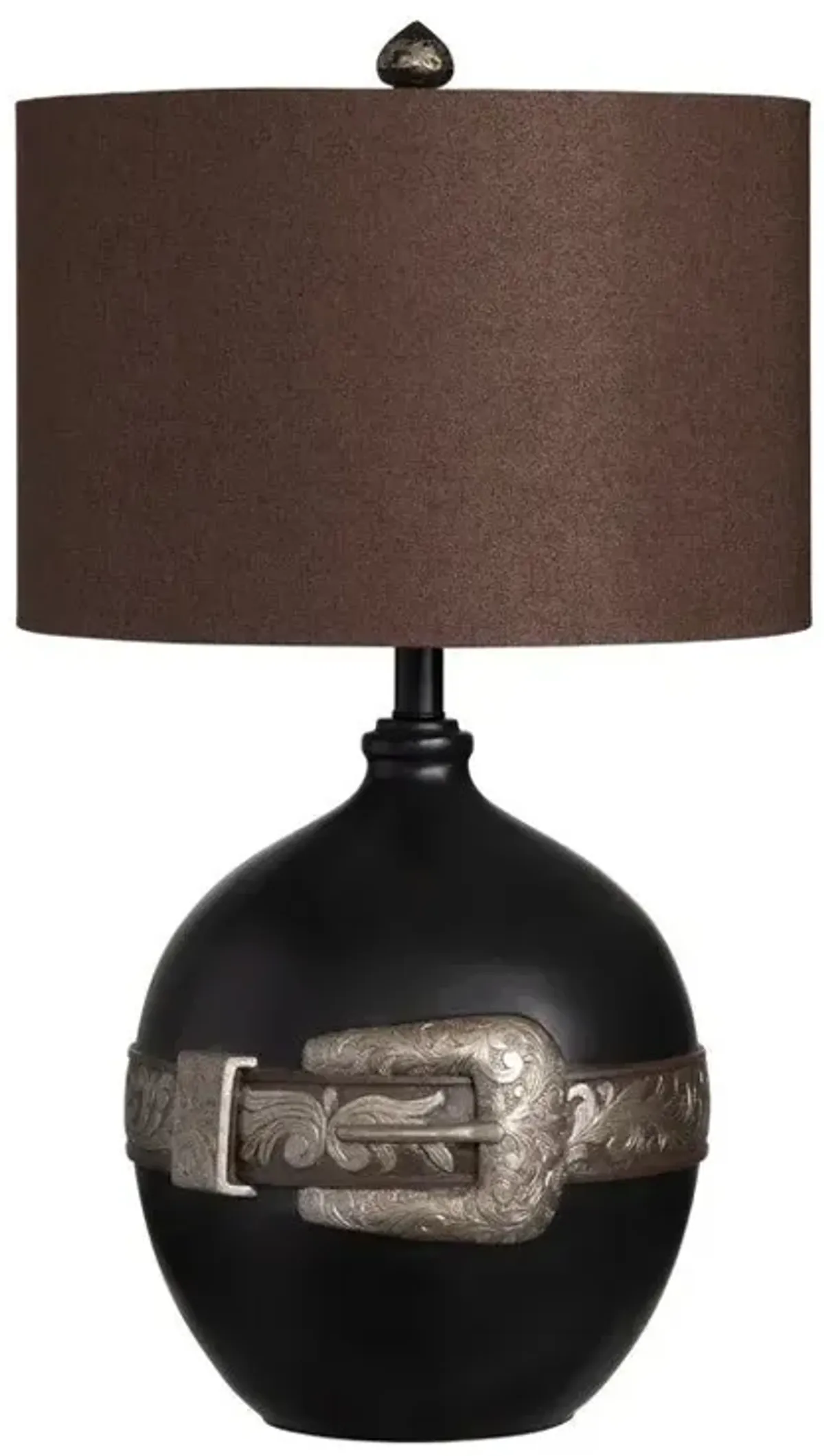 Crestview Buckle Brown/Dark Brown Table Lamp