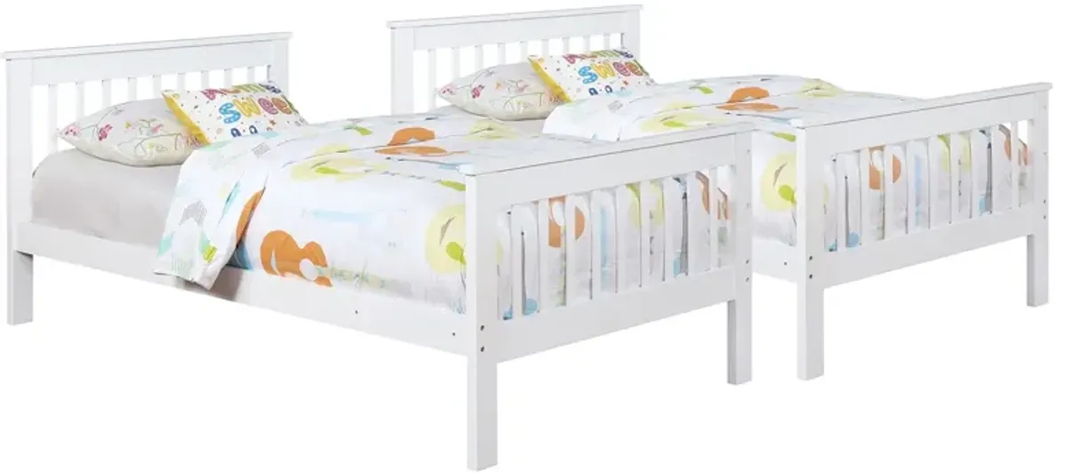 Coaster Chapman Wood Twin Over Twin Bunk Bed White