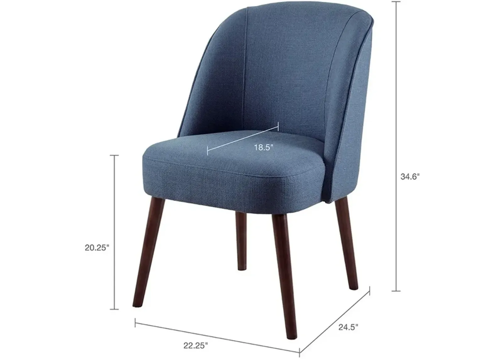 Olliix Madison Park Blue Bexley Rounded Back Dining Chair