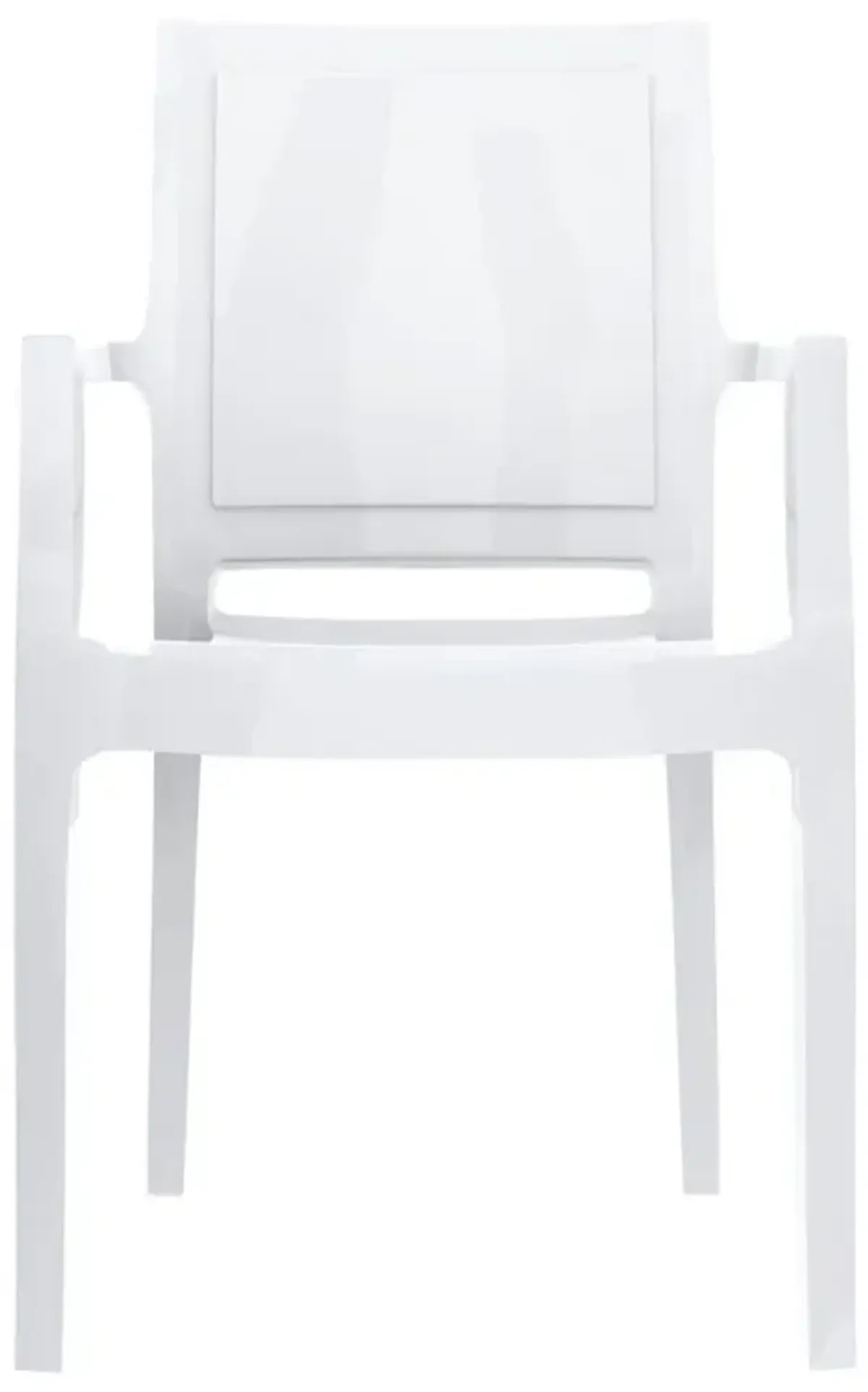 Compamia Arthur Polycarbonate Modern Dining Chair Glossy White