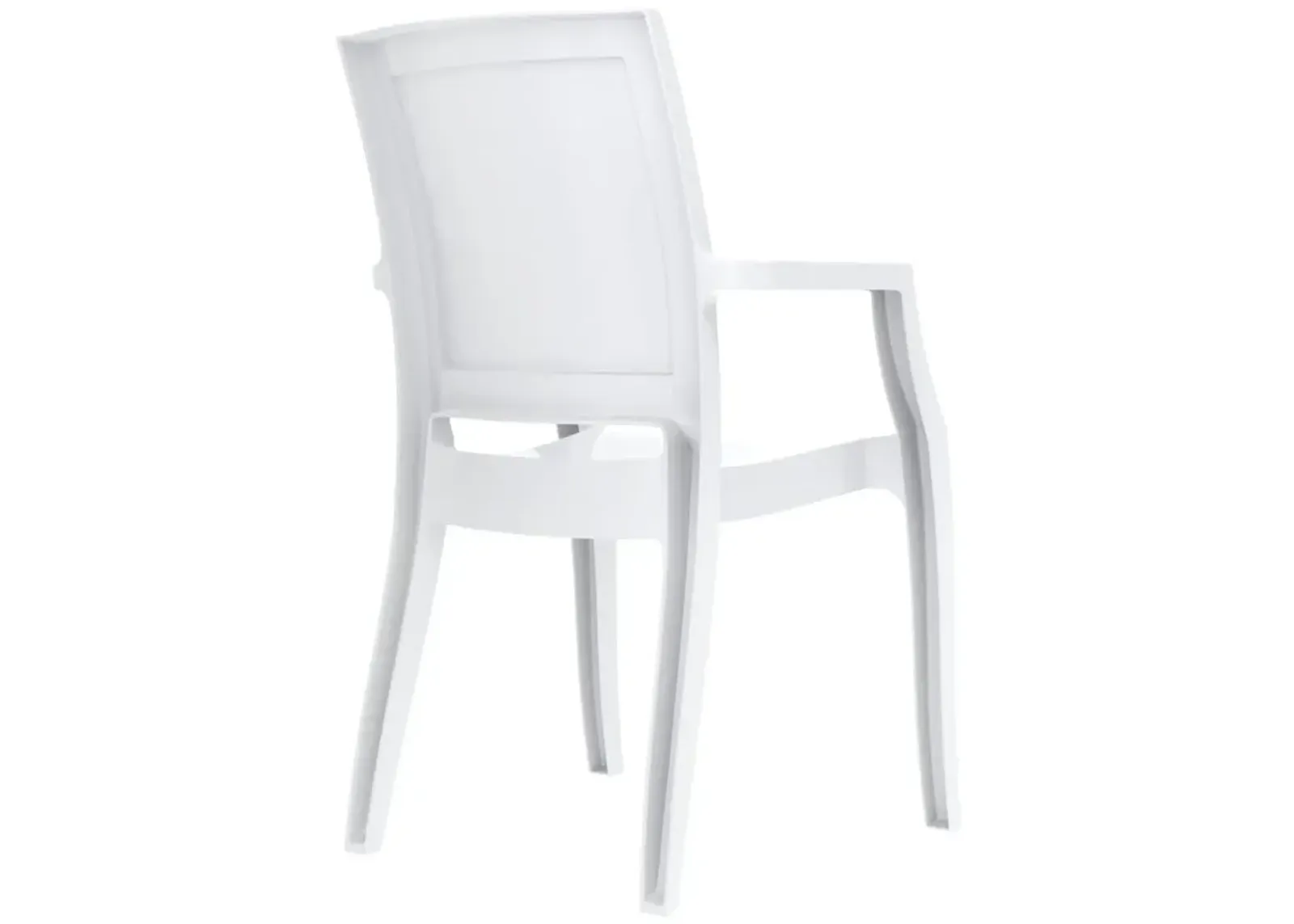 Compamia Arthur Polycarbonate Modern Dining Chair Glossy White