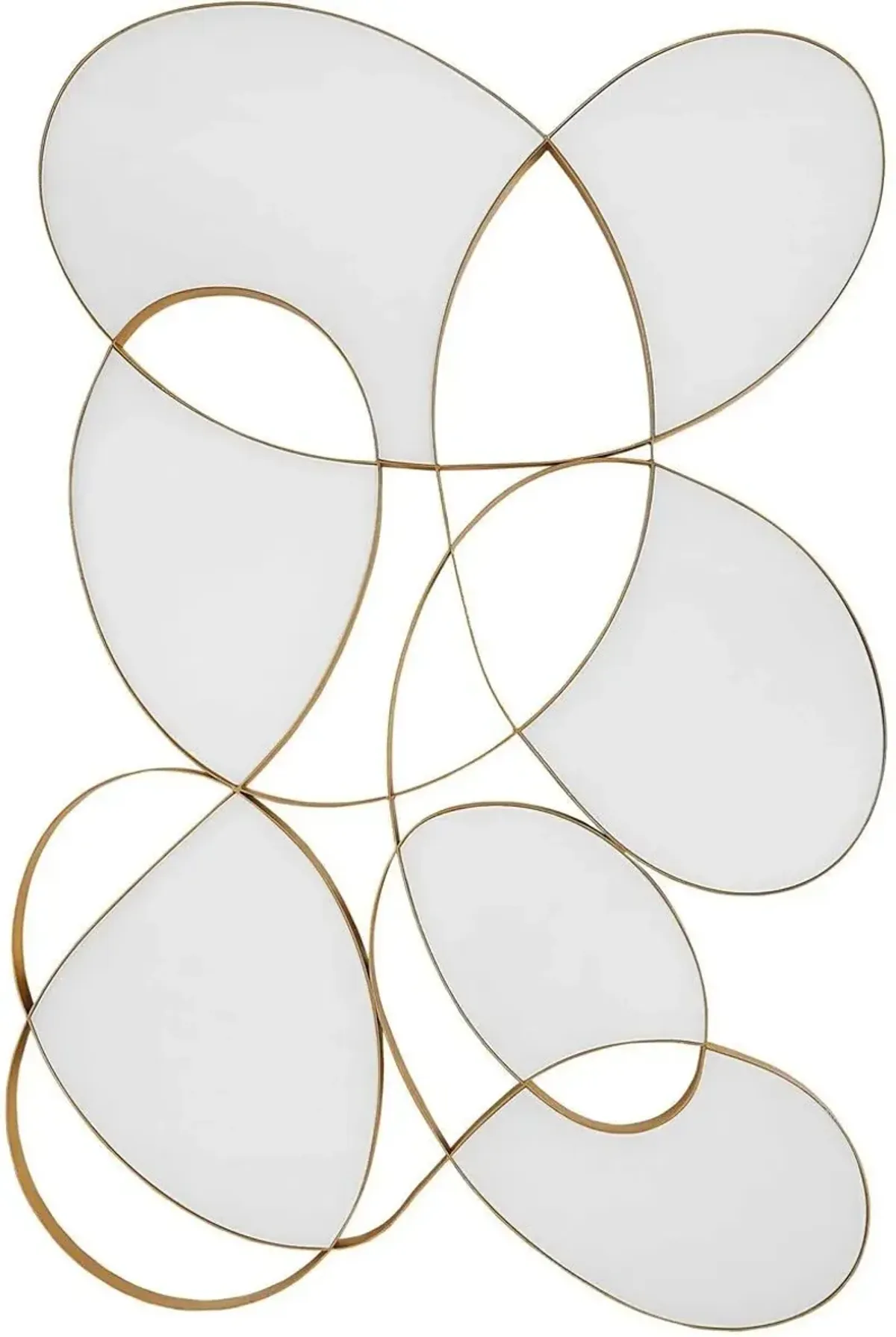 Uttermost Vagabond Gold Leaf Metal/White Glass Wall Decor