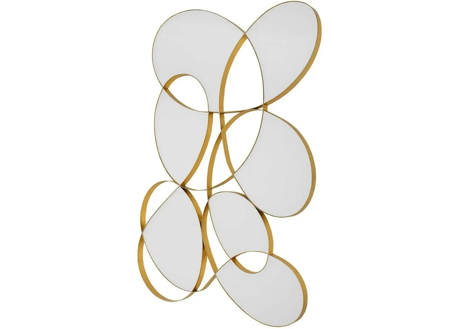 Uttermost Vagabond Gold Leaf Metal/White Glass Wall Decor