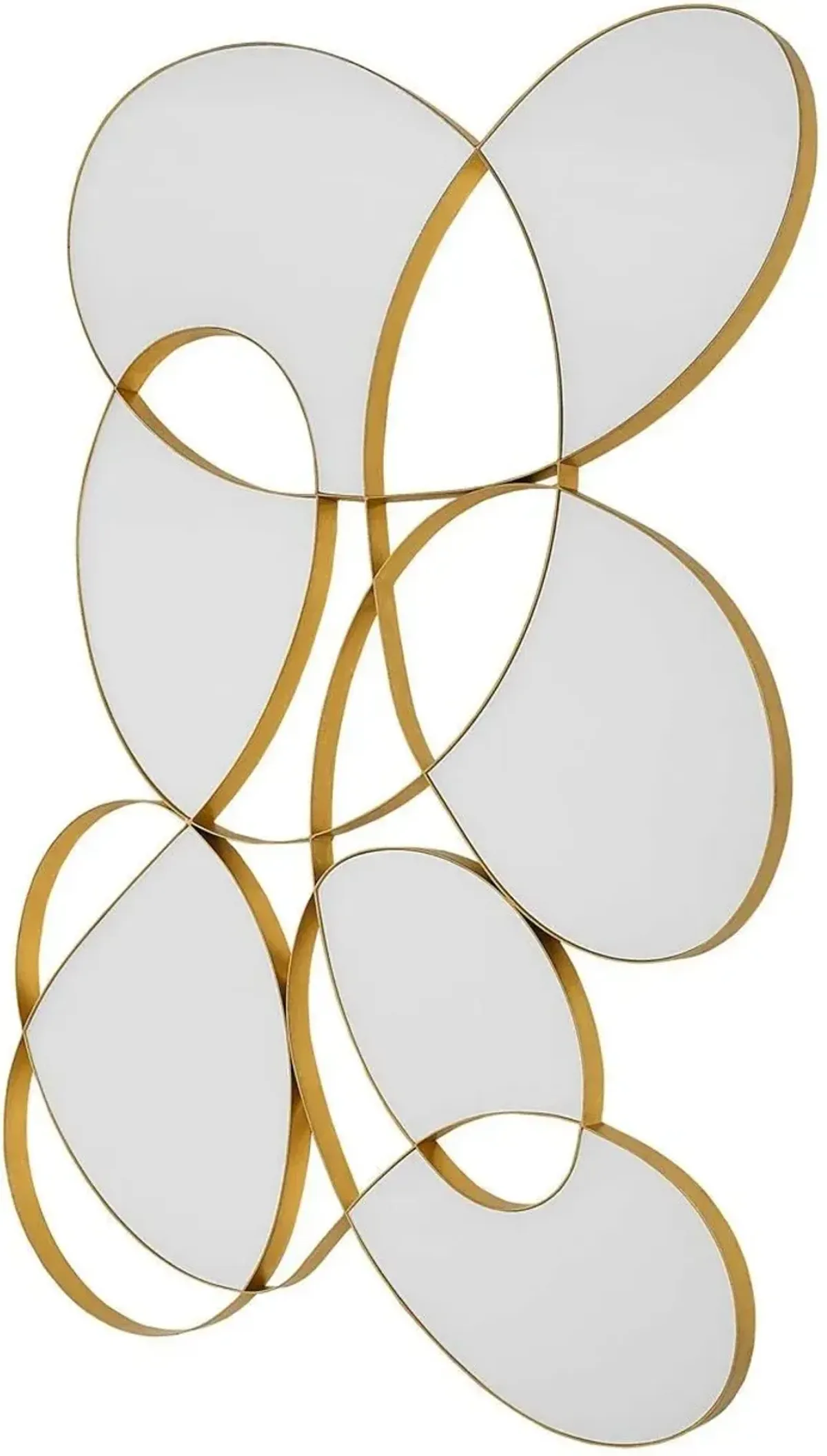 Uttermost Vagabond Gold Leaf Metal/White Glass Wall Decor