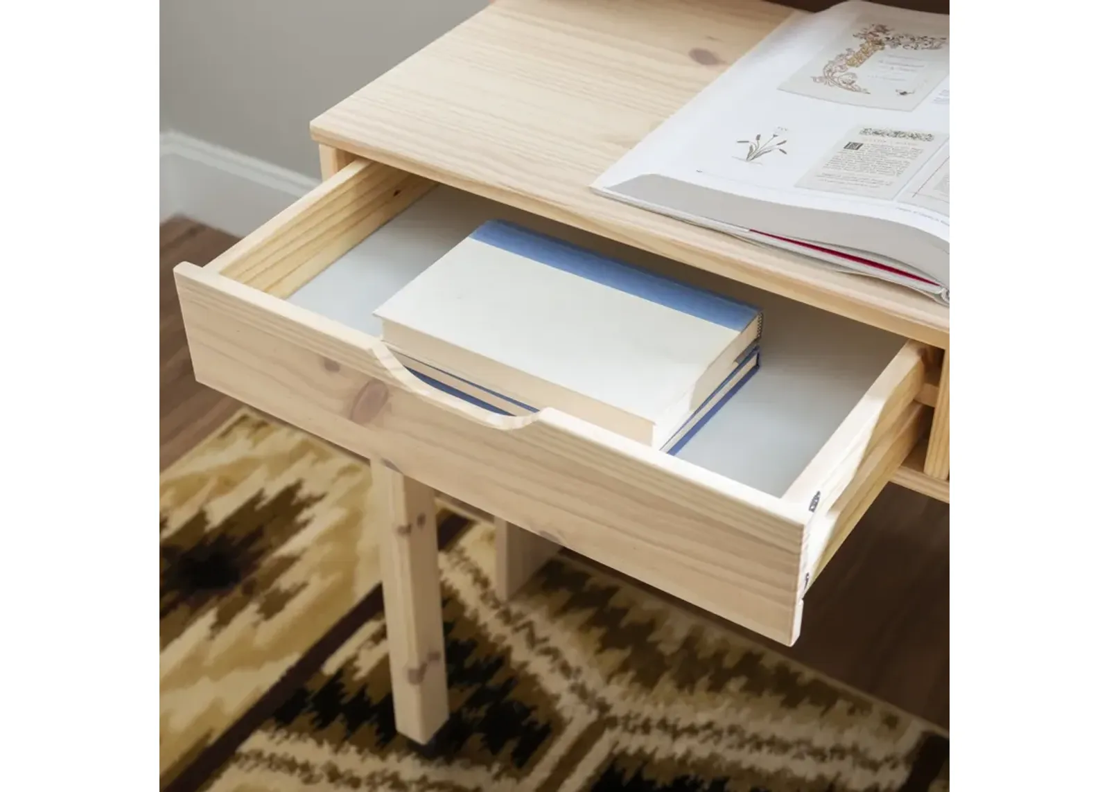 CARY EXTENDABLE CONSOLE DESK - NATURAL