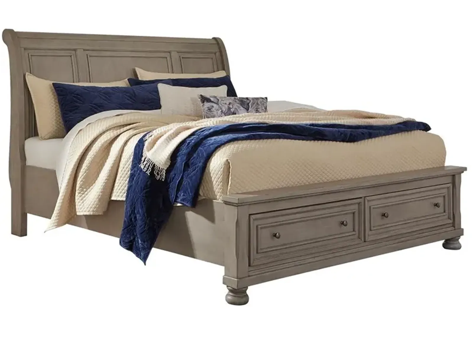 Lettner Light Gray Queen Sleigh Bed