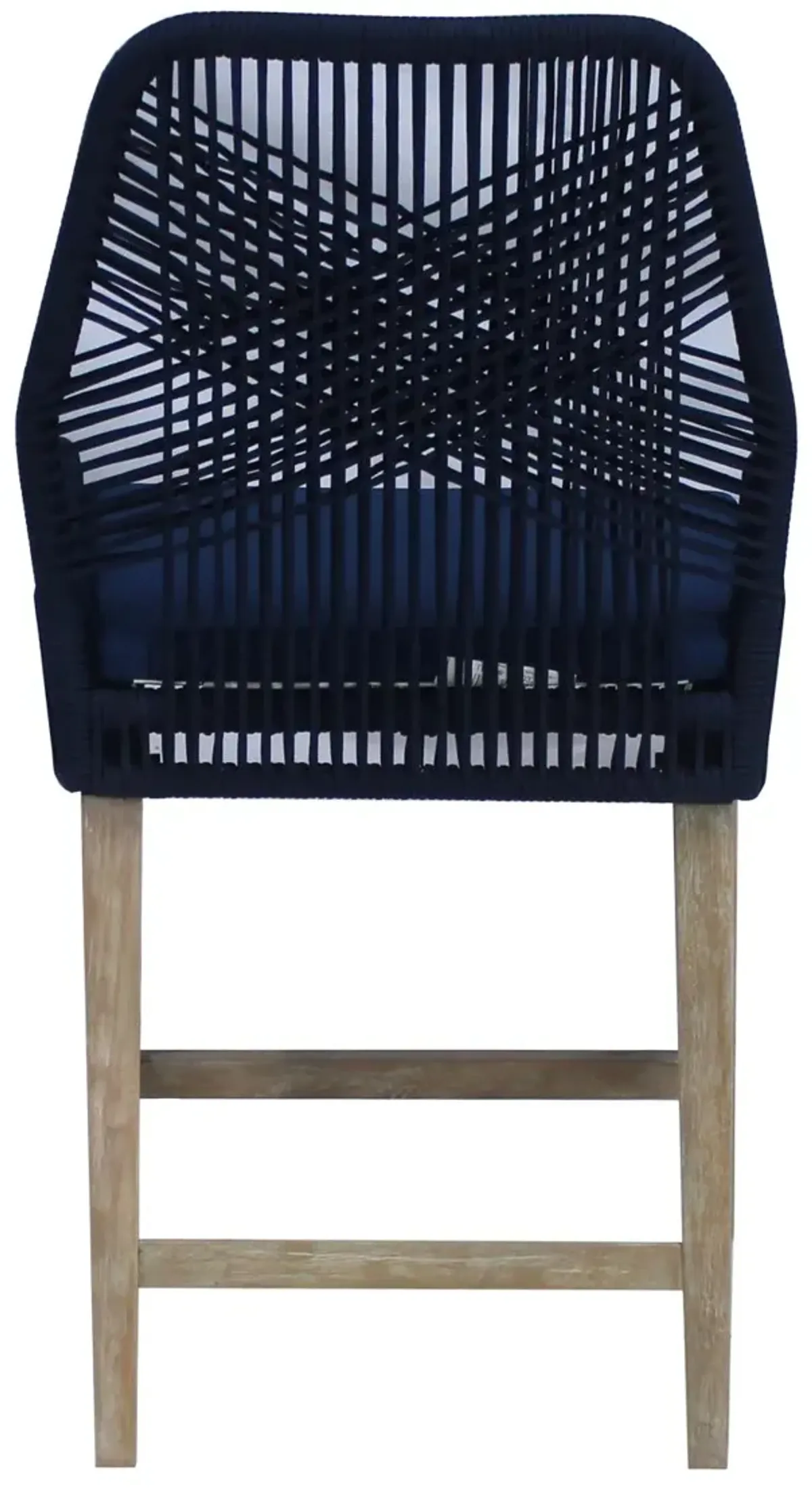 Coaster Nakia Woven Rope Counter Chair with Cushion Navy