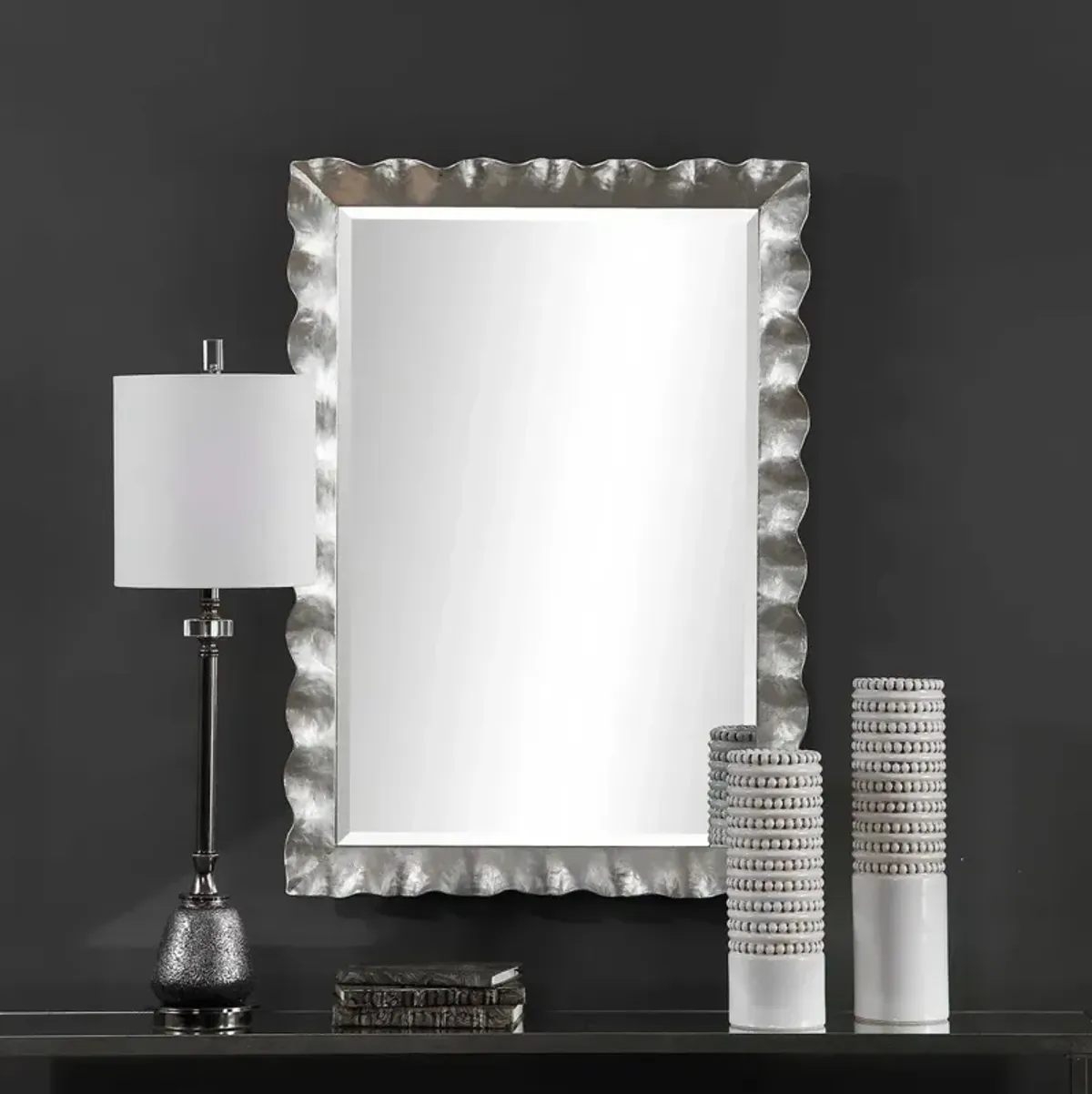 Uttermost Haya Silver Leaf Vanity Mirror