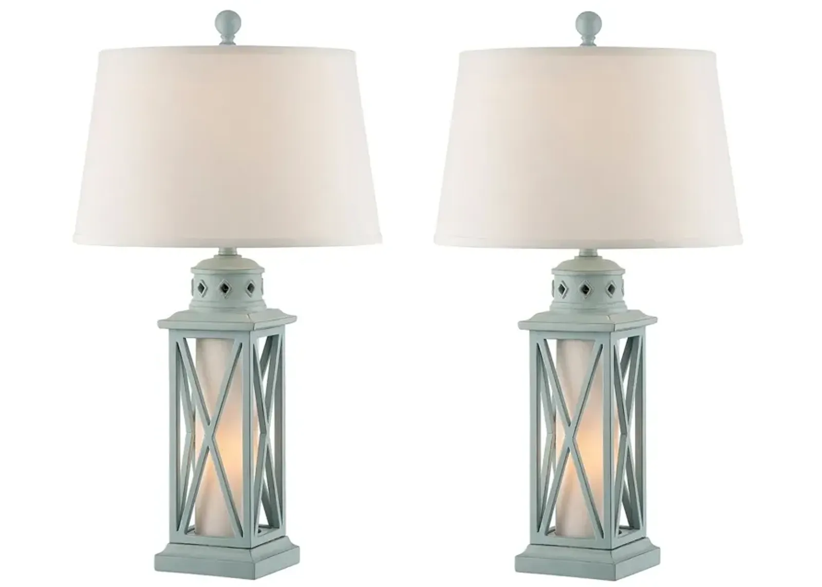 Madison Avenue Galveston Glacier Blue Island Night Light Table Lamp