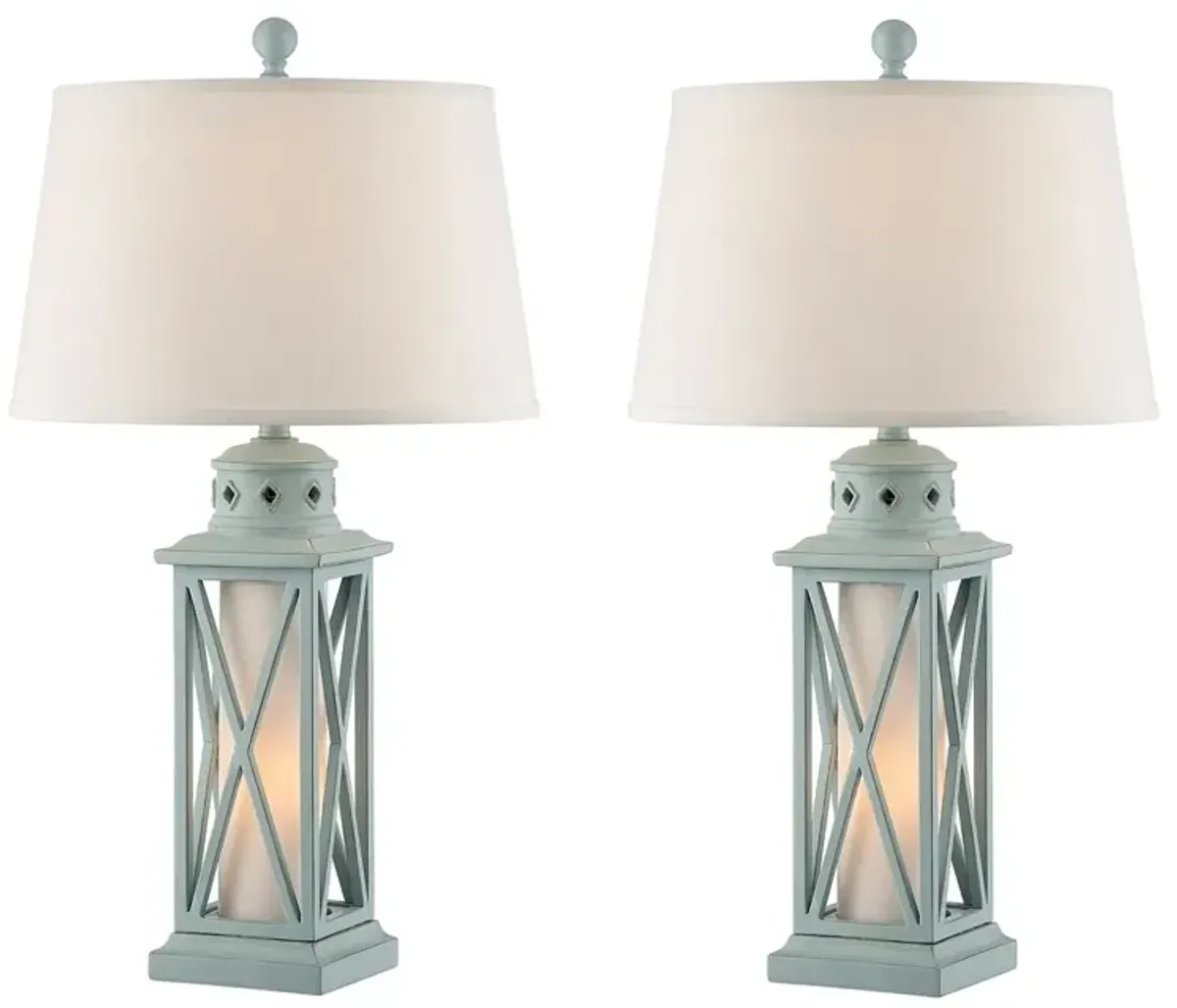 Madison Avenue Galveston Glacier Blue Island Night Light Table Lamp