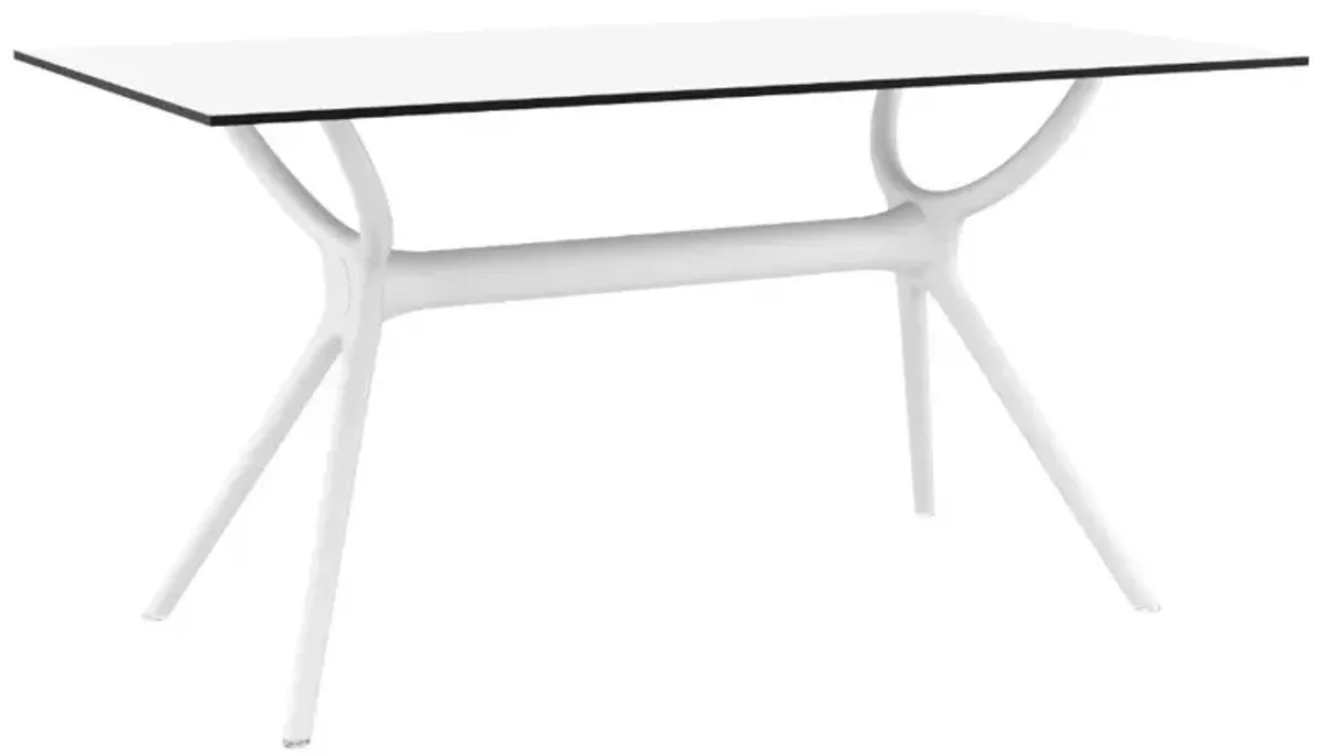 Compamia 55 Inch Air Outdoor Rectangle Dining Table White