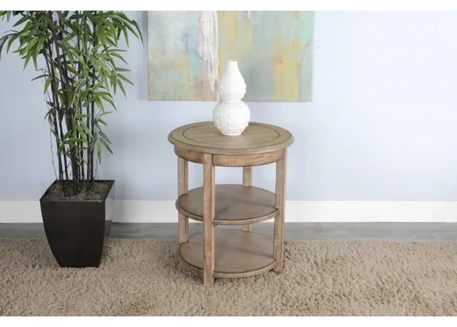 Sunny Designs Marina Beach Pebble 27 Inch Side Table