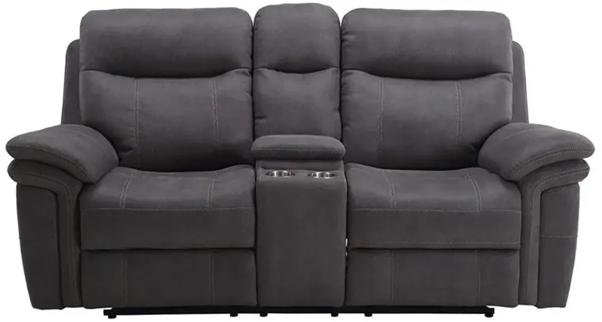 Parker House Mason Collection Reclining Loveseat in Charcoal Color