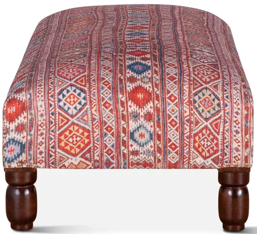 MARRAKECH MIXED RED PATTERN OTTOMAN