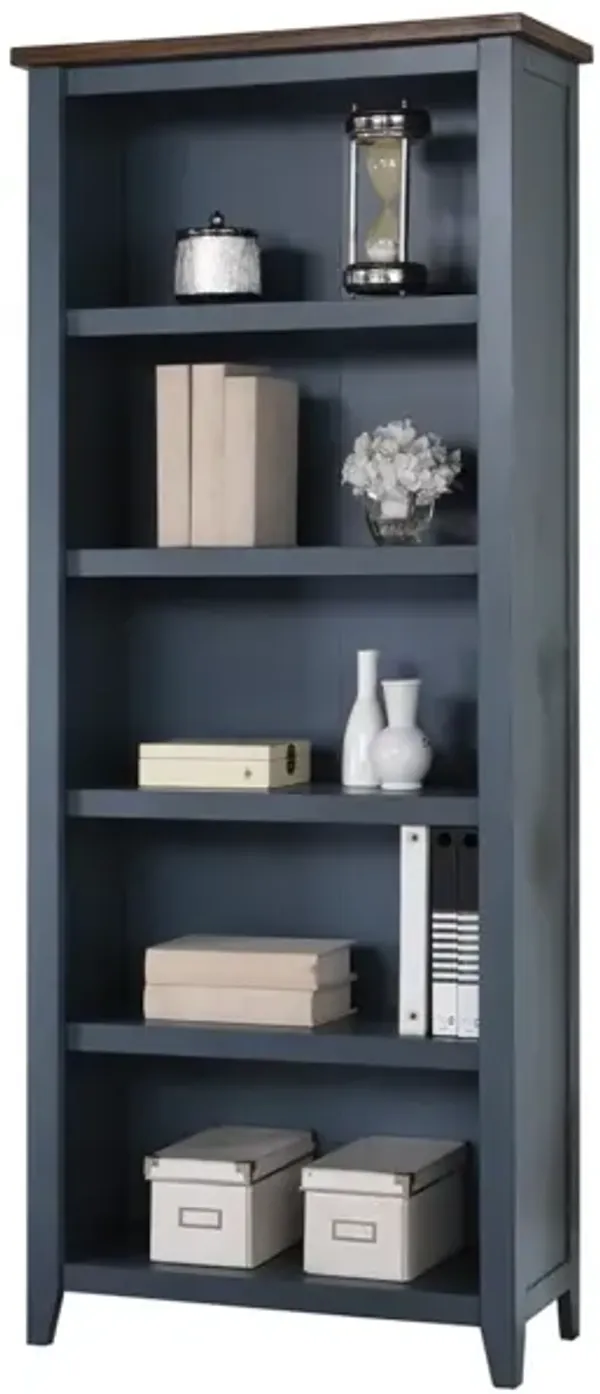 Martin Furniture Fairmont Dusty Blue Open Bookcase