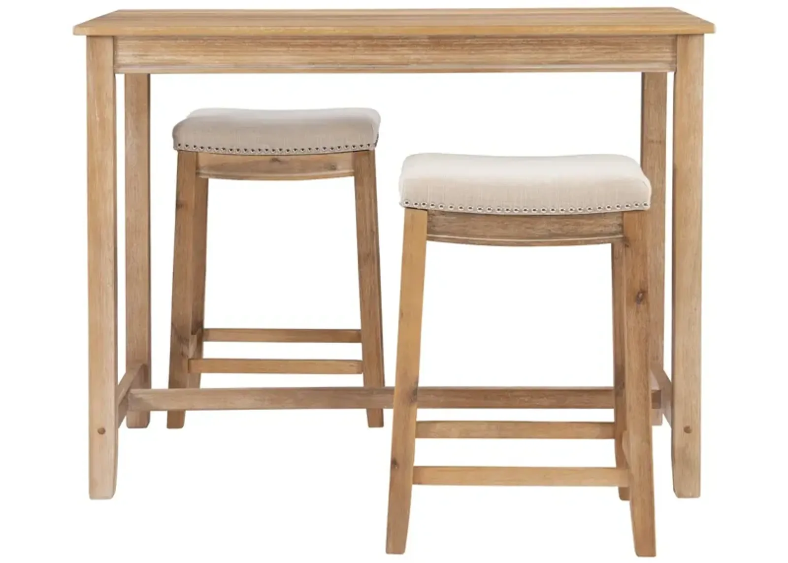 Linon Claridge 3-Piece Counter Set Natural