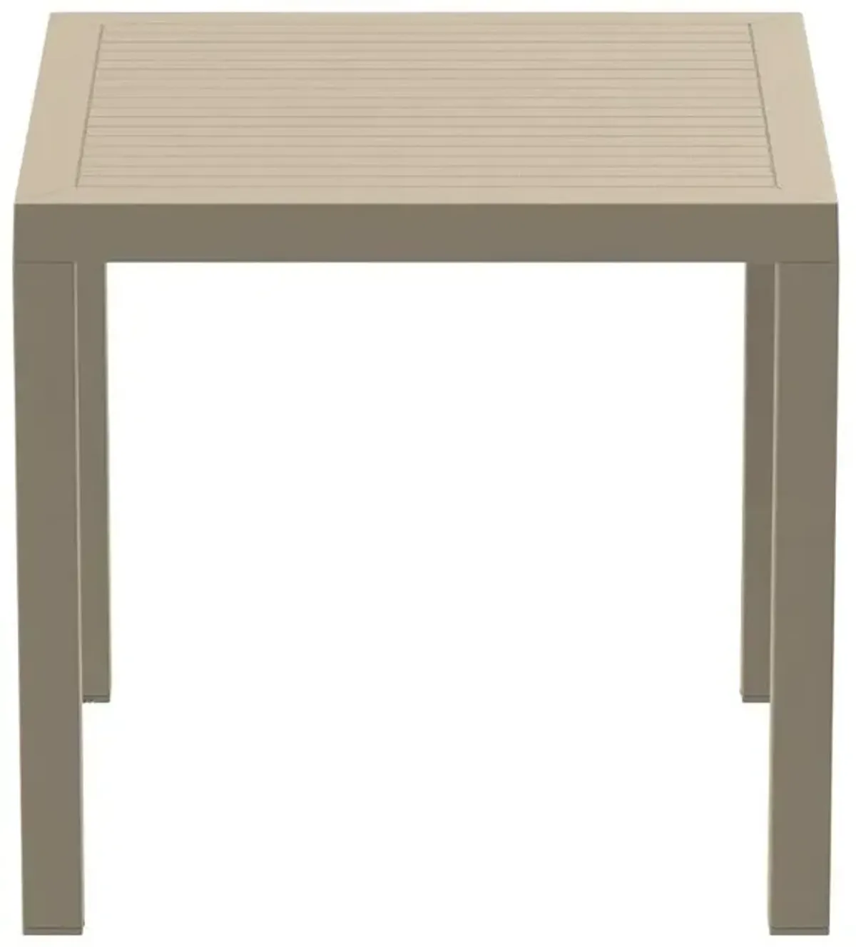 Compamia 31 Inch Ares Resin Square Outdoor Dining Table Taupe