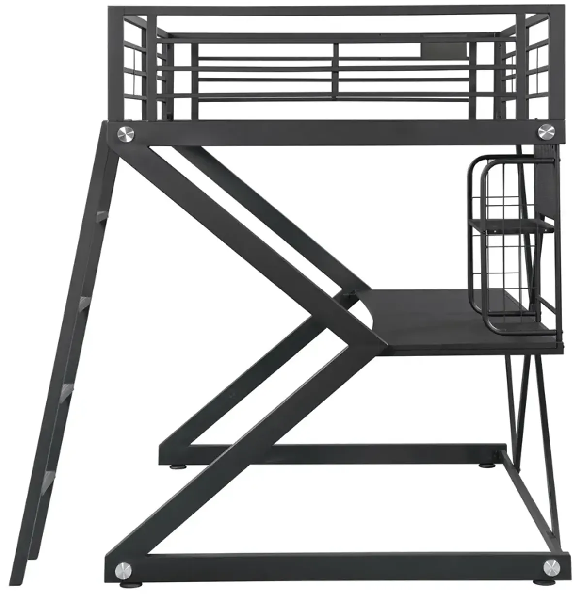 Coaster Parkview Full Workstation Loft Bed Black