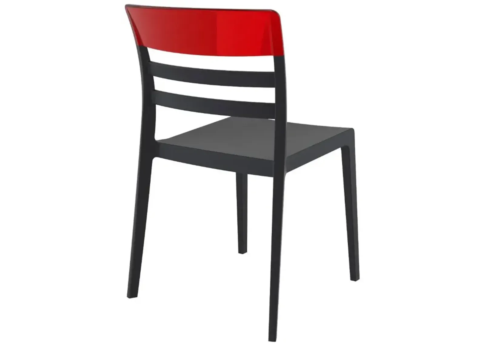 Compamia Moon Dining Chair Black Transparent Red